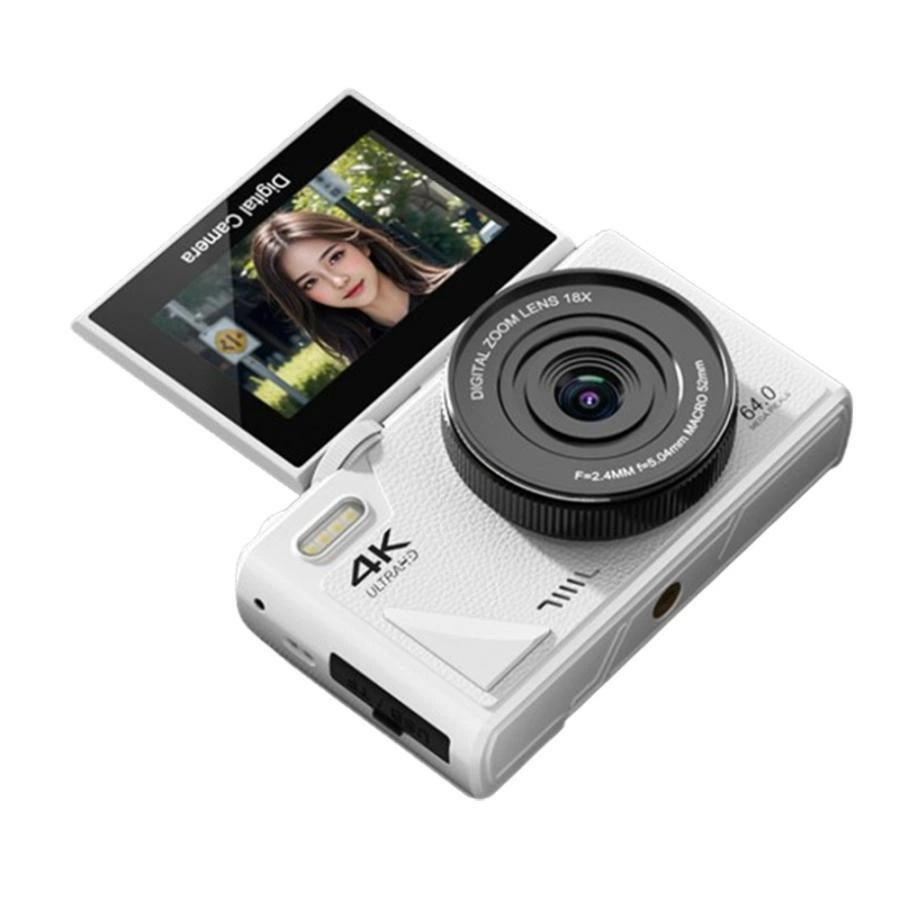 デジタルカメラ 4K wifi対応 6400万画素 小型 18倍ズーム 3.0インチ 大