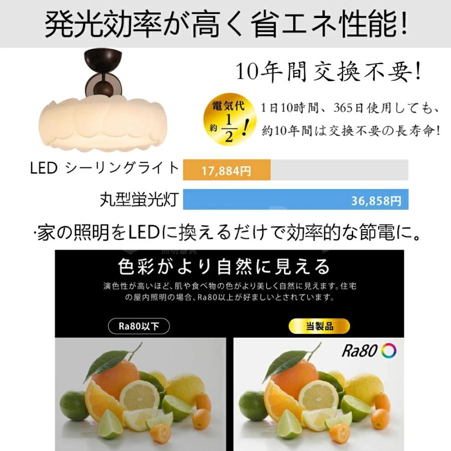シーリングライト 調光調色 led おしゃれ シンプルな北欧田園民宿寝室