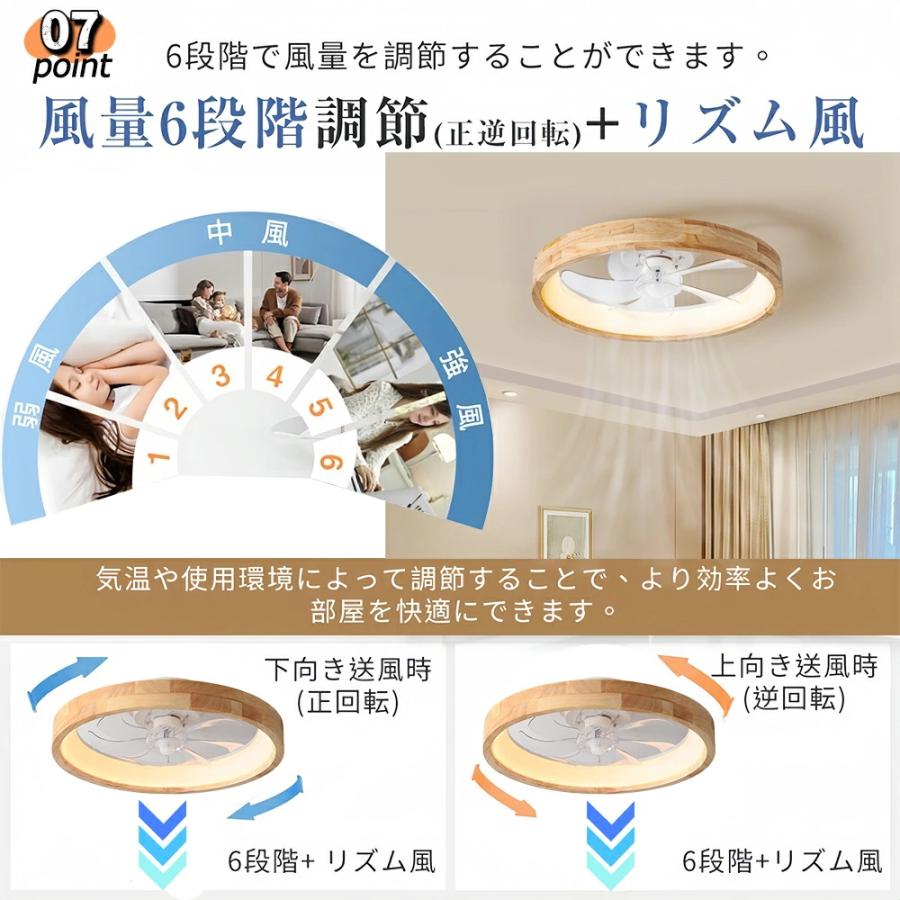 シーリングファン 天然木 シーリングファンライト ファン付 LED