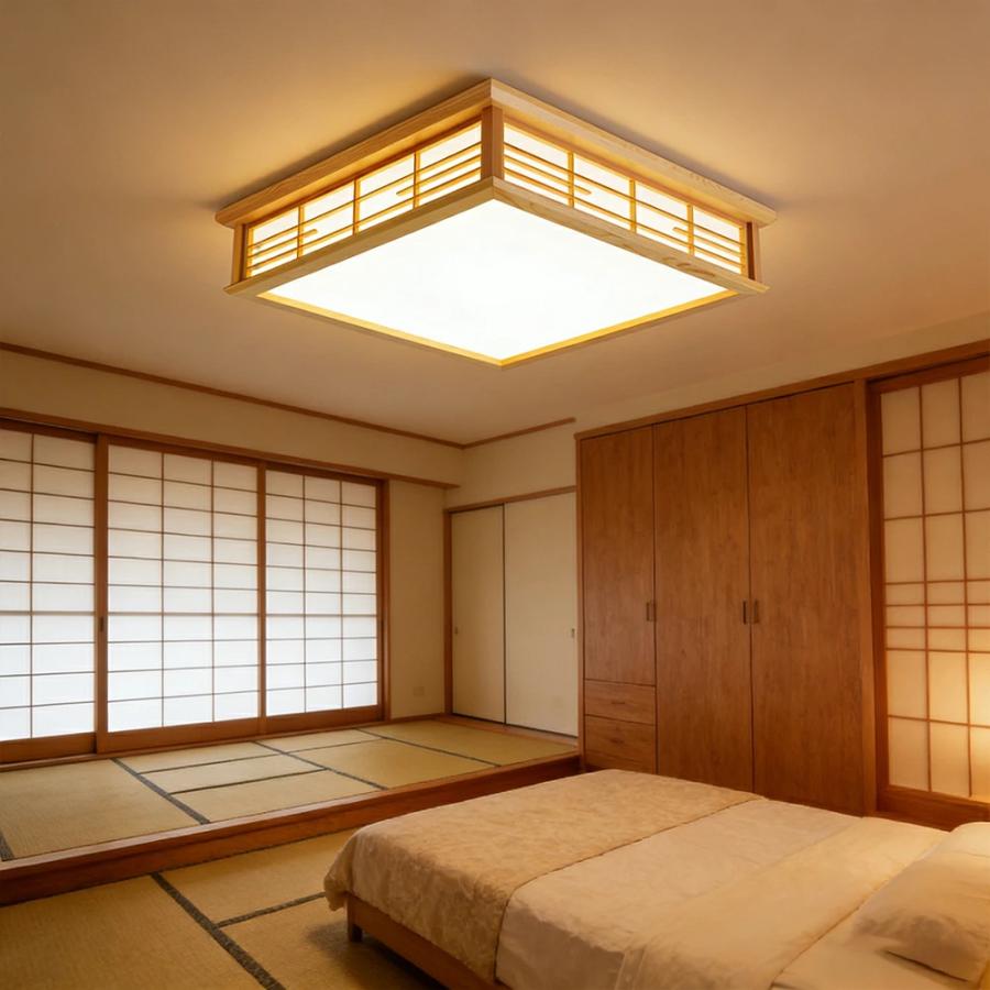 シーリングライト LED 6畳 8畳 9畳 調光調色 和室 和風四角 リモコン