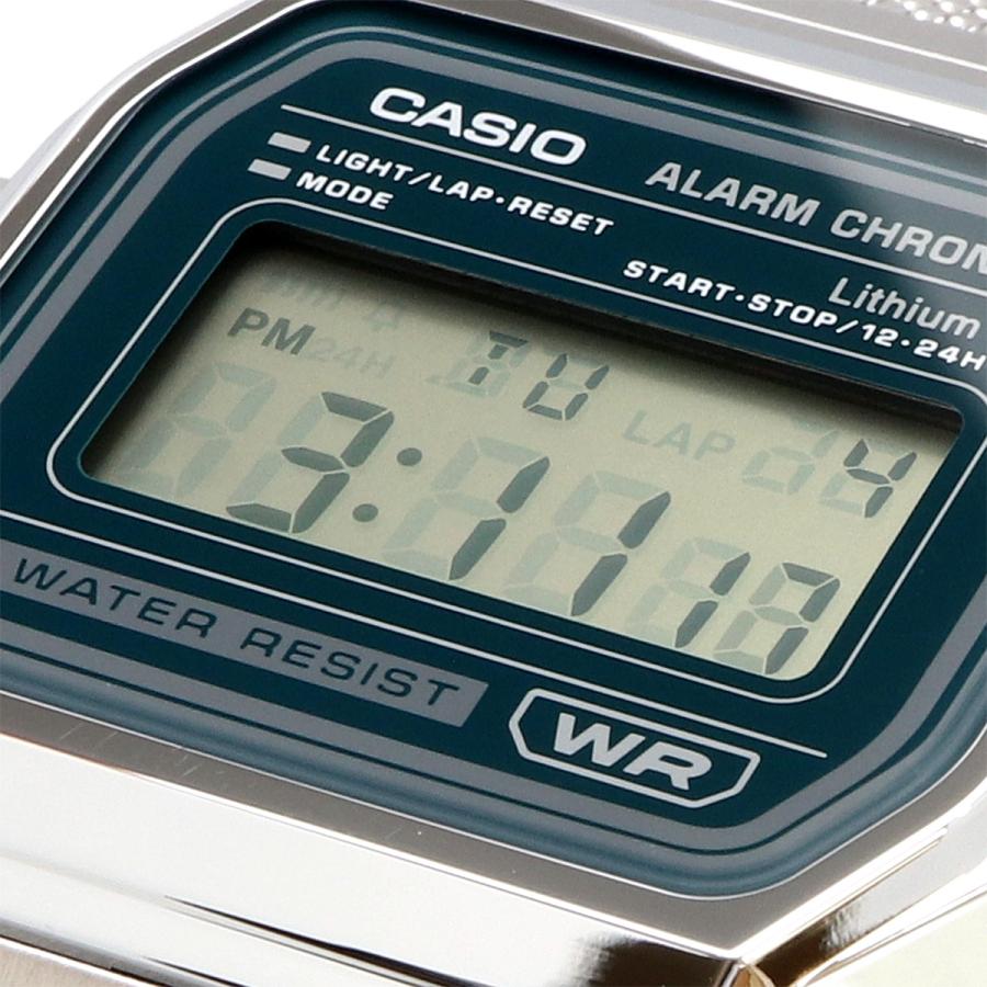 CASIO 腕時計 カシオ デジタル ヴィンテージシリーズ A158WEM-3 メッシュメタルバンド ユニセックス ダークブルーグリーン [並行輸入品]の画像