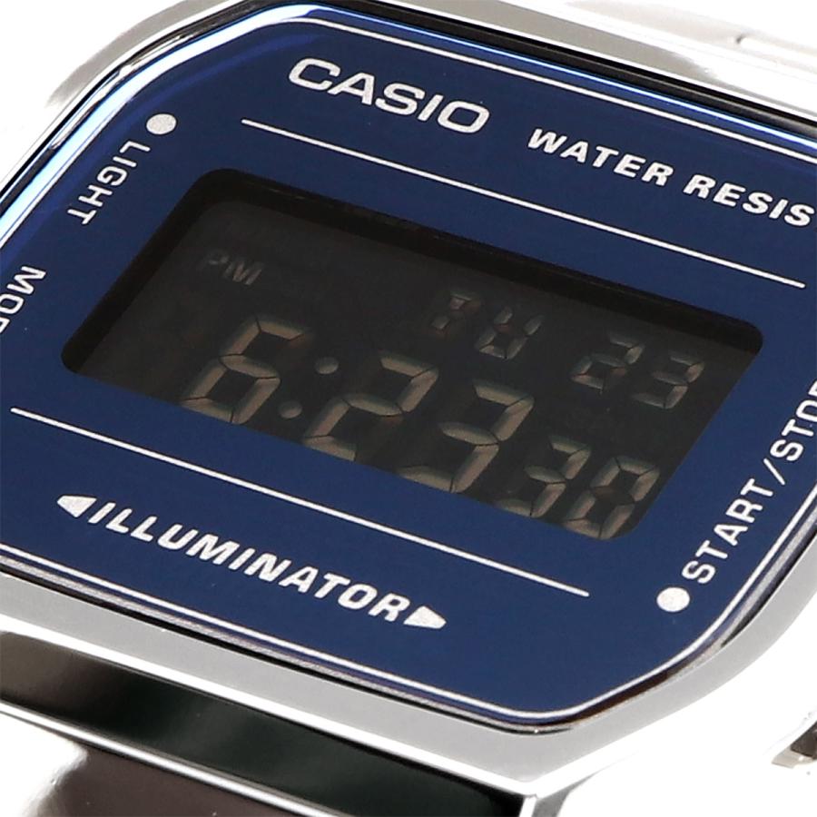 CASIO カシオ デジタル 腕時計 スタンダード A168WEM-2B メンズ レディース シルバー×ダークブルー ブラック反転液晶 [並行輸入品]の画像