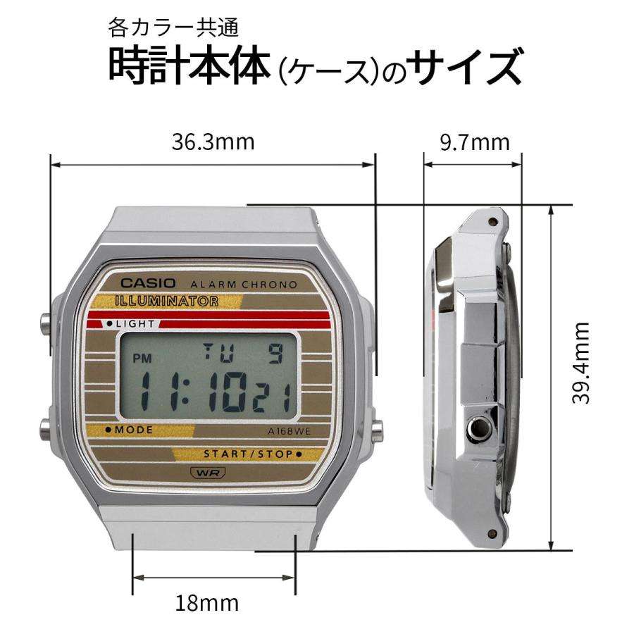 CASIO カシオ デジタル 腕時計 スタンダード A168WEM-2B メンズ レディース シルバー×ダークブルー ブラック反転液晶 [並行輸入品]の画像