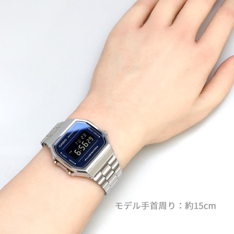 CASIO カシオ デジタル 腕時計 スタンダード A168WEM-2B メンズ レディース シルバー×ダークブルー ブラック反転液晶 [並行輸入品]の画像