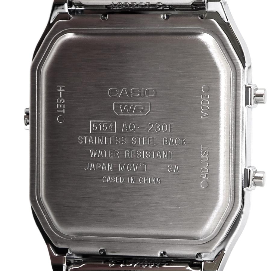CASIO アナデジ ANA-DIGI クオーツ 腕時計 ヴィンテージシリーズ AQ-230EM-2A メッシュメタルバンド デュアルタイム ネイビー [並行輸入品]の画像