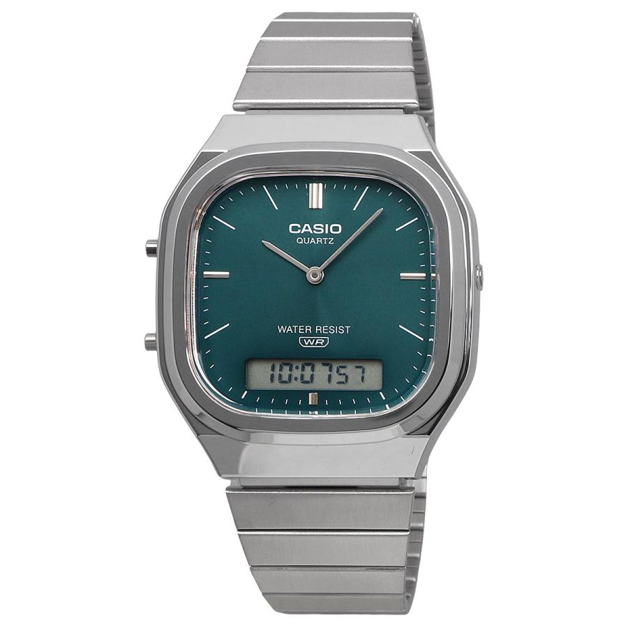 サ*リ様 カシオ AQ-240E-3AJF 希少　ブルーグリーン 国内正規品 CASIO（カシオ） アナデジ クオーツ 腕時計 Edgy Collection AQ-240E
