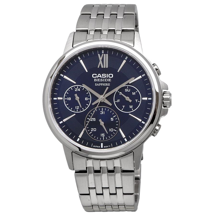 【美品】カシオ アラームクロノ クォーツ【W-31 587】【稼働品】メンズ CASIO（カシオ） BESIDE クオーツ メンズ 腕時計 サファイアガラス BMS