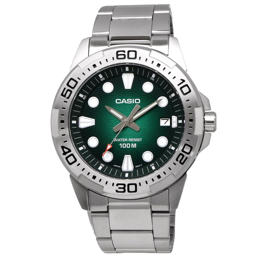 新品 CASIO Collection グリーンカラー デイトアナログモデル CASIO カシオ ティファニーブルー漂う逸品 ユニセックス 腕時計 (CASIO