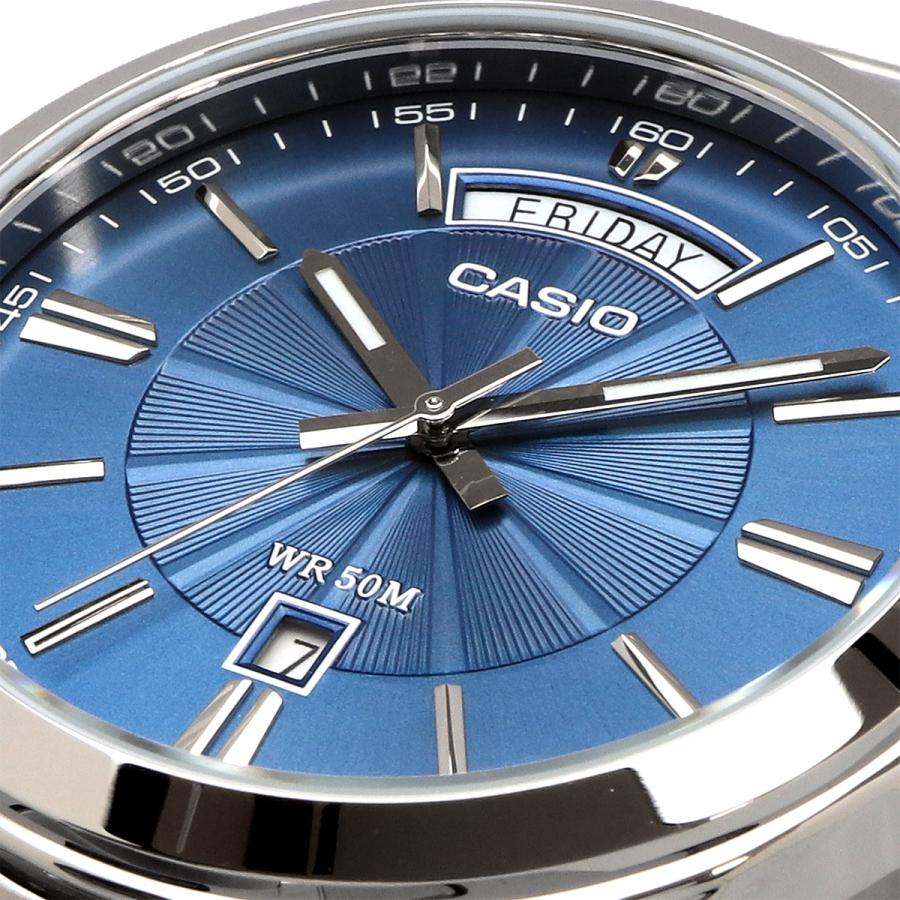 CASIO 腕時計 カシオ 時計 ウォッチ アナログ クオーツ メタルバンド シルバー ブルー メンズ 海外モデル MTP-1381D-2AV [並行輸入品]の画像
