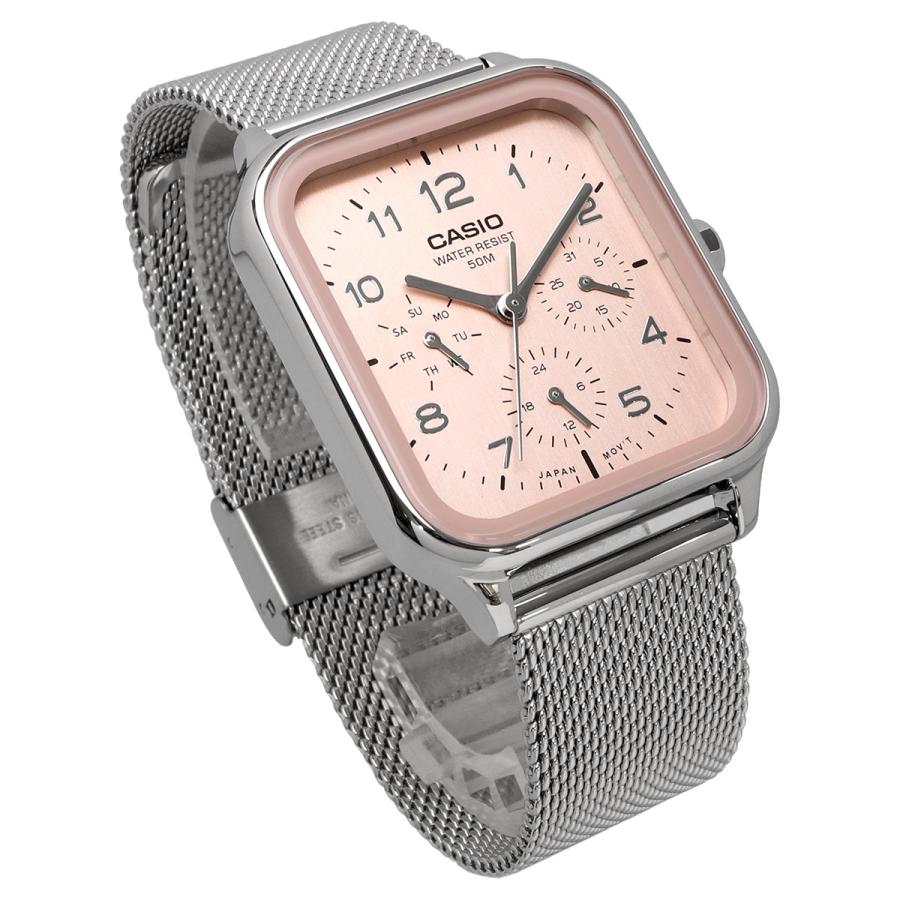 CASIO 時計 カシオ スタンダード ラウンドレクタングル マルチファンクション MTP-M306M-4AV メタルメッシュバンド ピンク [並行輸入品]の画像