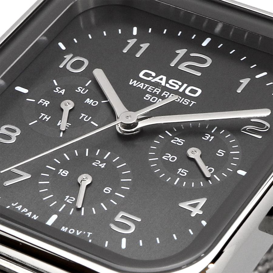 CASIO 時計 カシオ スタンダード ラウンドレクタングル マルチファンクション MTP-M306M-8AV メタルメッシュバンド グレー [並行輸入品]の画像
