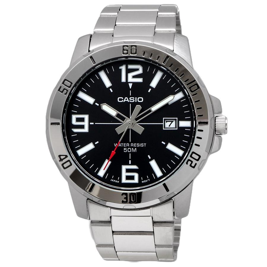 CASIO 腕時計 カシオ 時計 ウォッチ チープカシオ チプカシ シンプル MTP-VD01D-1BV メタルバンド ブラック 海外モデル [並行輸入品]の画像