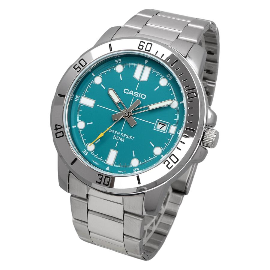 CASIO（カシオ） 腕時計 時計 ウォッチ チープカシオ チプカシ MTP-VD01D-3E2V メタルバンド ブルーグリーン 海外モデル ...