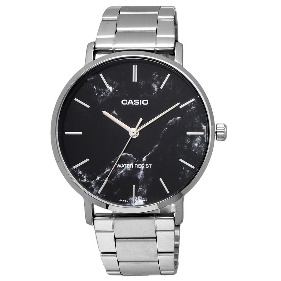 CASIO クォーツ腕時計 ブラック/シルバー CASIO（カシオ） 腕時計 チープカシオ クオーツ メンズ ブラック