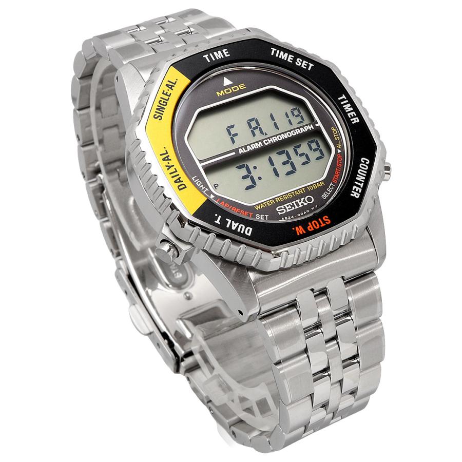 SEIKO ロトコール Rotocall 復刻デザインモデル デジタル クオーツ 腕時計 SMGG17P1 シルバー イエロー×ブラックベゼル [並行輸入品]の画像