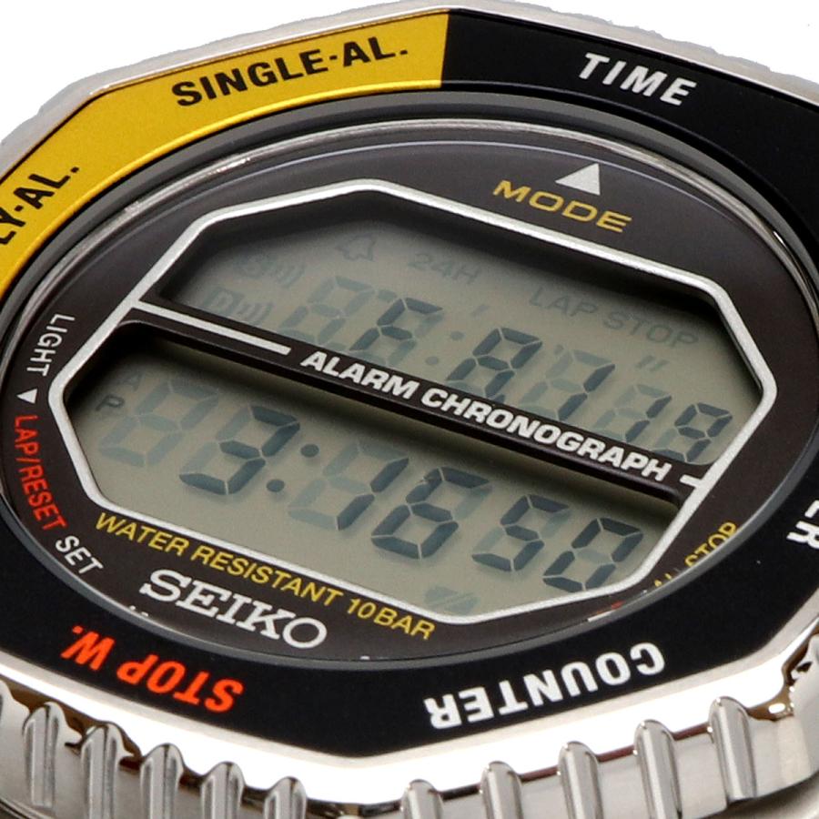 SEIKO ロトコール Rotocall 復刻デザインモデル デジタル クオーツ 腕時計 SMGG17P1 シルバー イエロー×ブラックベゼル [並行輸入品]の画像