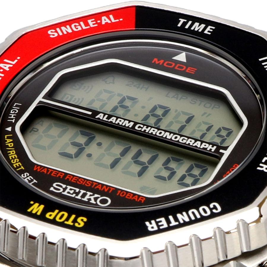 SEIKO ロトコール Rotocall 復刻デザインモデル デジタル クオーツ 腕時計 SMGG19P1 シルバー レッド×ブラックベゼル [並行輸入品]の画像