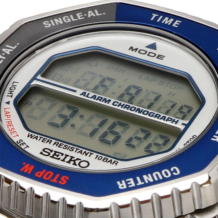 SEIKO ロトコール Rotocall 復刻デザインモデル デジタル クオーツ 腕時計 SMGG21P1 シルバー シルバー×ブルーベゼル [並行輸入品]の画像