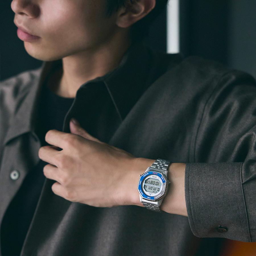SEIKO ロトコール Rotocall 復刻デザインモデル デジタル クオーツ 腕時計 SMGG21P1 シルバー シルバー×ブルーベゼル [並行輸入品]の画像