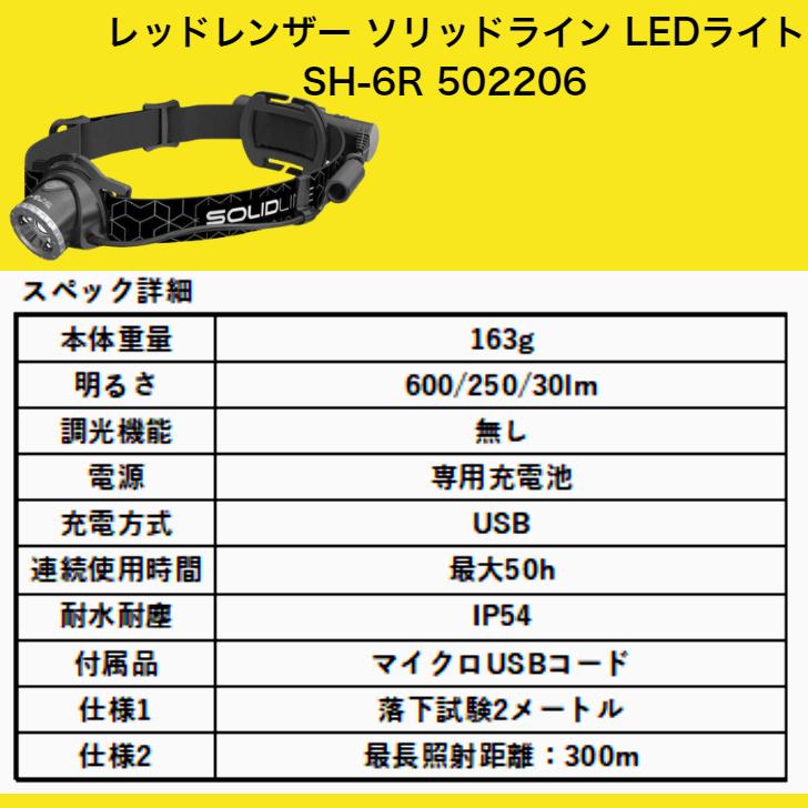 レッドレンザー ソリッドライン LEDライト SH-6R 502206 