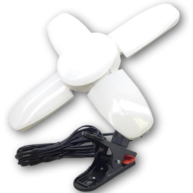 ECOトルネード 大型クリップ付ランプ 60W 本体3個&替球6個セット WING ACE 熱田資材 60W LED電球付屋内用クリップランプ スーパールミネ