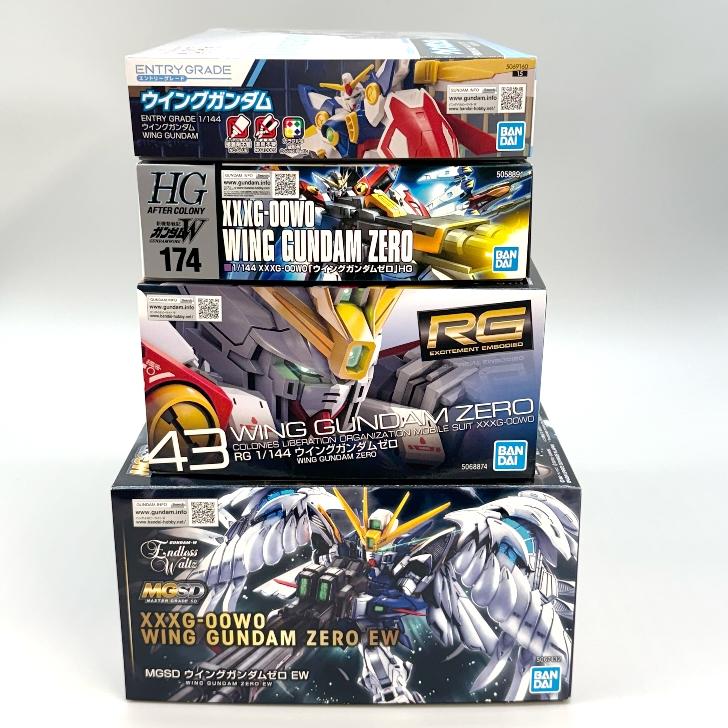 ガンダム 【4点セット】RG ウイングガンダムゼロ HGAC MGSD EW ENTRY