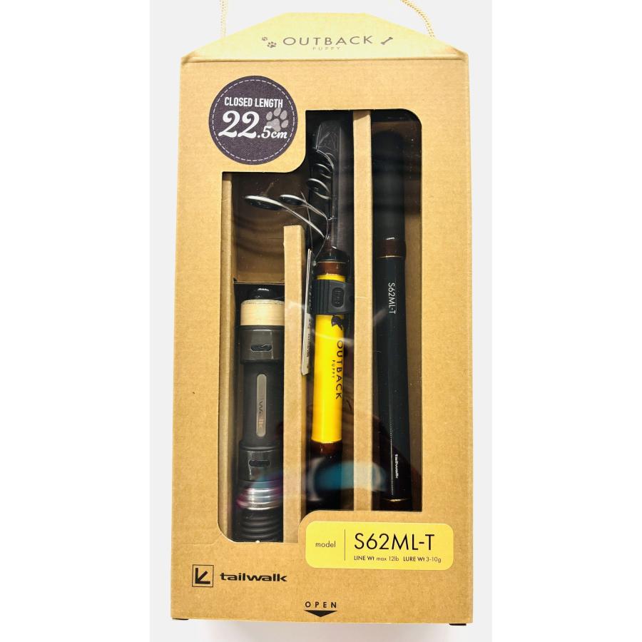 送料無料 テイルウォーク アウトバックパピーS62ML-T パックロッド