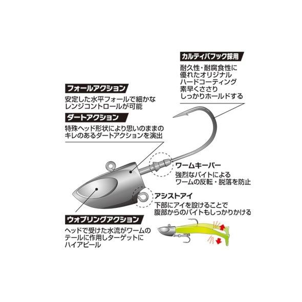 カツイチ XESTA ゼスタ /タッチダウンストロング100g #7/0 2本入り
