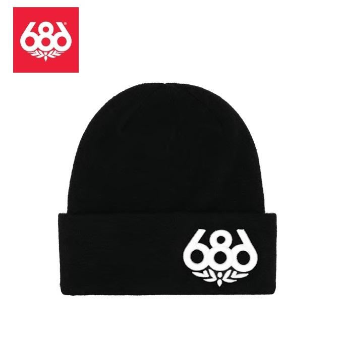 686（シックスエイトシックス） BIG LOGO BEANIE BLACK メンズ