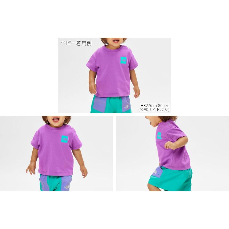 新作 ノースフェイス ベビー S/S スモール スクエア ロゴ ティー BABY S/S SMALL SQUARE LOGO TEE Tシャツ NTB32358｜northfeel-apparel｜06