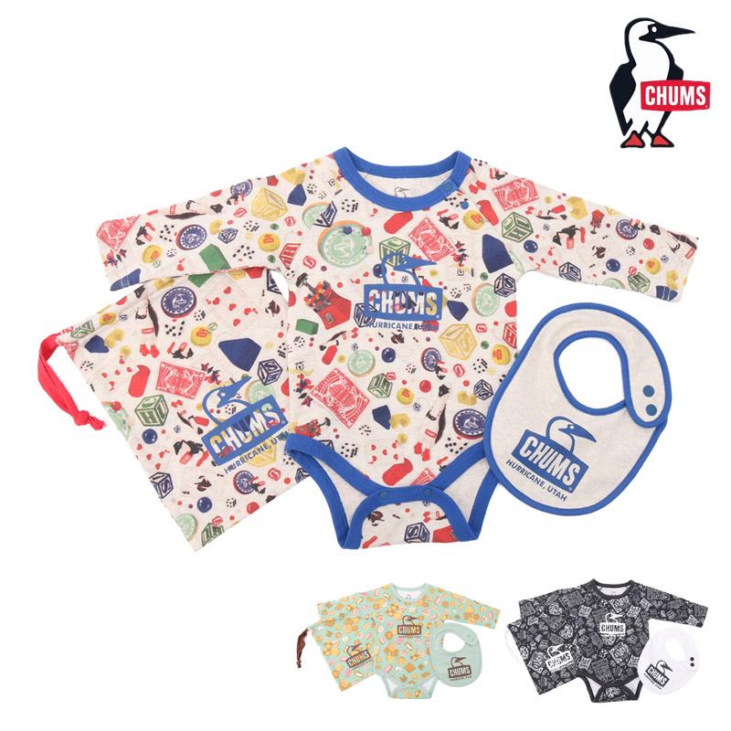 CHUMS（チャムス） セールチャムス ベビー パターンド ロングスリーブ ギフト セット BABY PATTERNED L/S GIFT ...