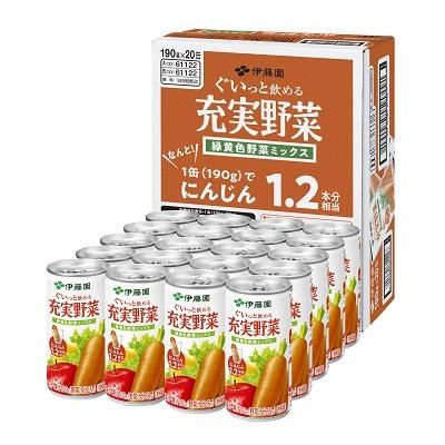 ドリンク　ミックス4箱　新品未開封 充実野菜 伊藤園 緑黄色野菜 ミックス (缶) 190g×20本 : ノースフーズ