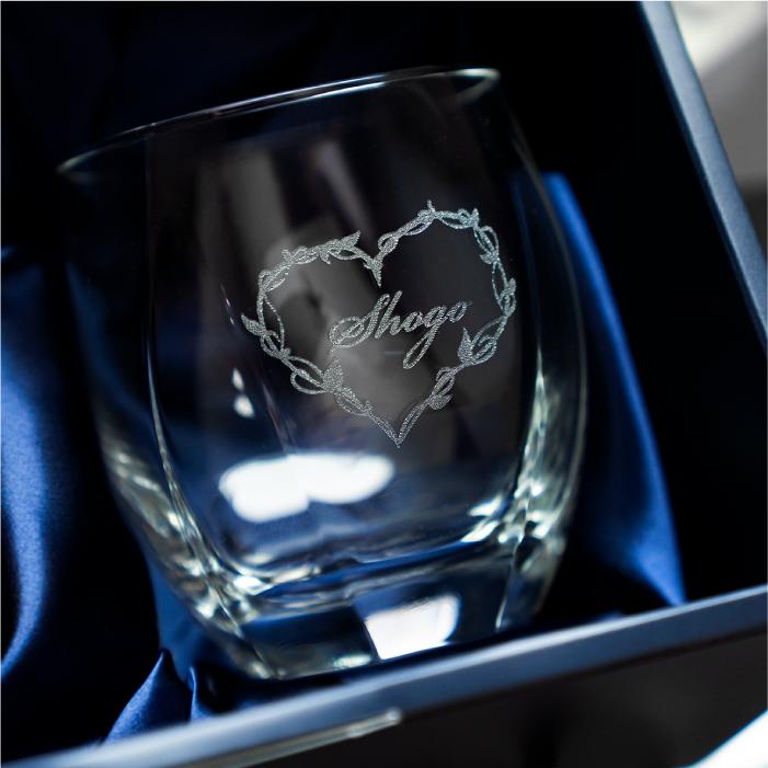 名入れ ロックグラス エレガントライン プレゼント ギフト 誕生日 プレゼント ギフト 記念品 | ADERIA