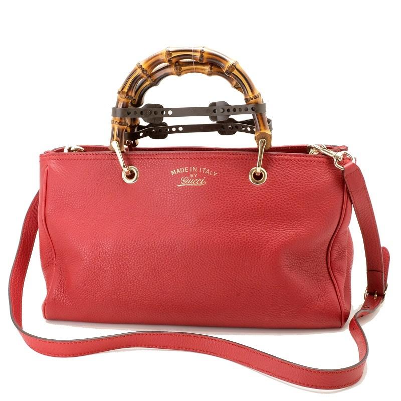 バンブー 【美品】GUCCI グッチ バンブー トートバッグ 2way 