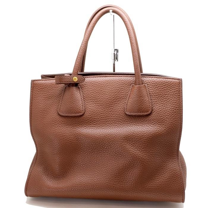PRADA プラダ トートバッグ 2wayショルダー BN2626 ブラウン 本革 