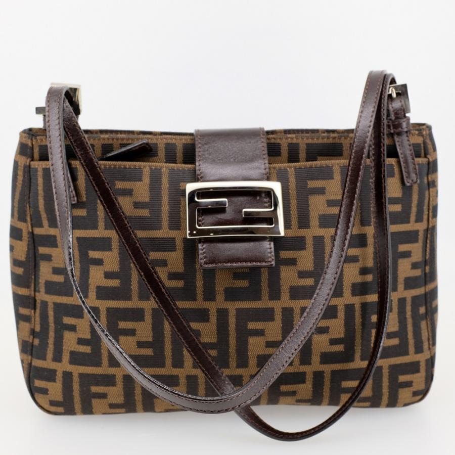 FENDI 【美品】FENDI フェンディ ズッカ FF柄 トートバッグ 肩掛け 