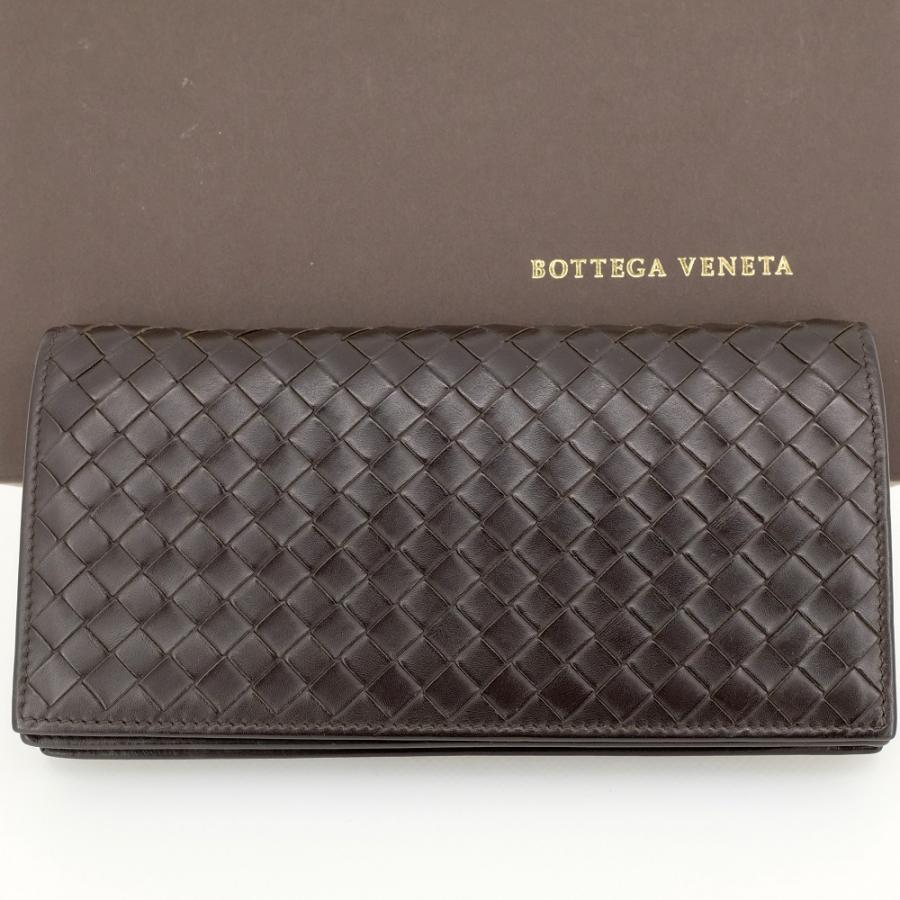 BOTTEGA VENETA ボッテガヴェネタ 長財布 イントレチャート ブラウン 