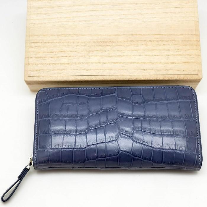 ANIMAL HUNTING】マットクロコ ラウンドファスナー長財布☆AB品