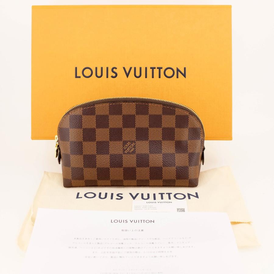【未使用品】LOUIS VUITTON ルイヴィトンV ポシェット・コスメティック PM ダミエ・エベヌ N47516 RFID（ICチップ ...