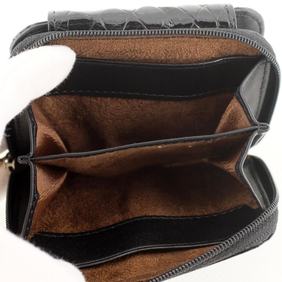 美品】クロコダイル 本ワニ革 シャイニングクロコ キーケース6本用  