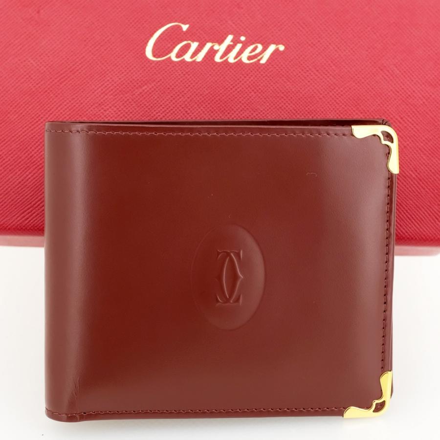 未使用品】カルティエ マストライン 二つ折り財布（小銭入れナシ  