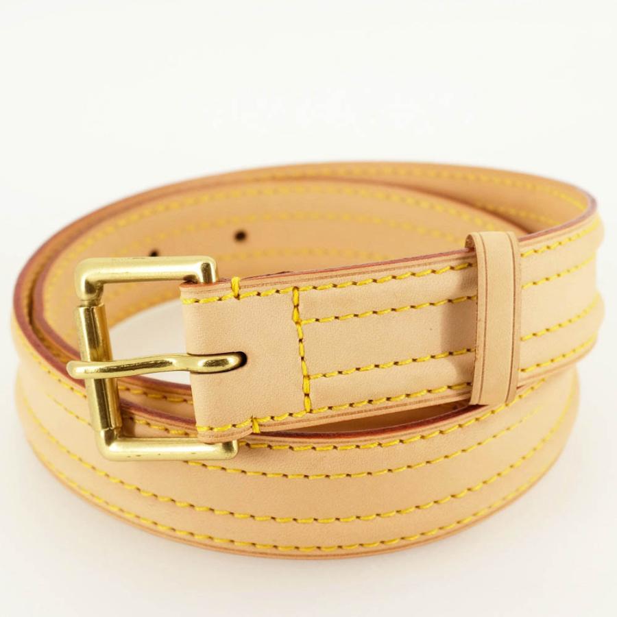 ルイヴィトン ダミエ レザー サンチュール ベルト ゴールド金具 バックル