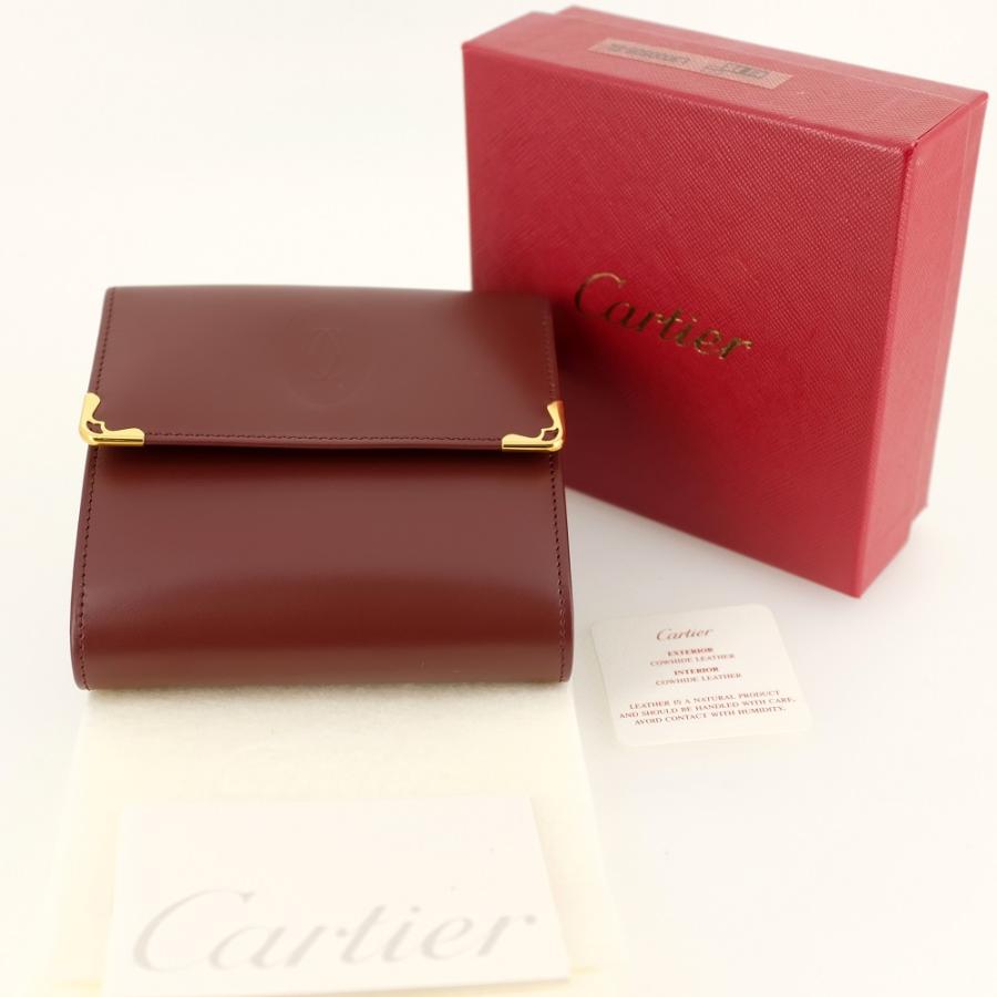 未使用品】Cartier カルティエ マストライン Wホック財布 二つ折り 