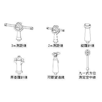 ファインモールド FMWZ03 1/350 日本海軍 測距儀・双眼鏡セット : 模型