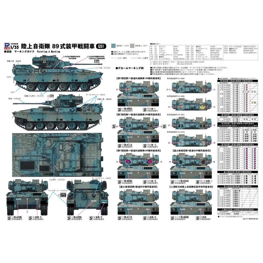ピットロード（PIT-ROAD） G51 1/35 陸上自衛隊 89式装甲戦闘車 : 模型