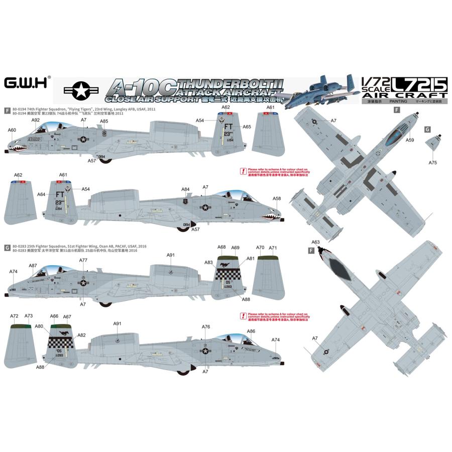 L7215 1/72 アメリカ空軍 A-10C 攻撃機 : 模型・ホビーのノースポート