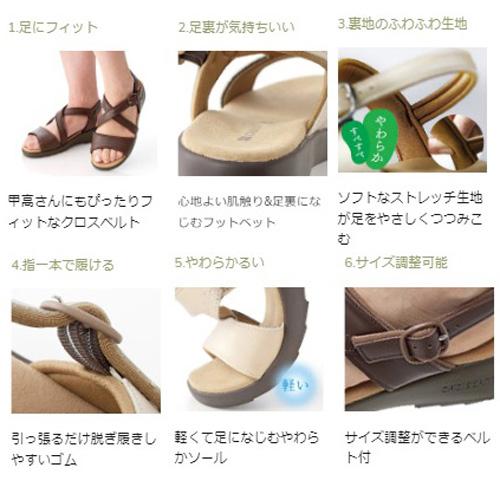 CROISSANT サンダル レディース ダイマツ クロワッサン コンフォート 