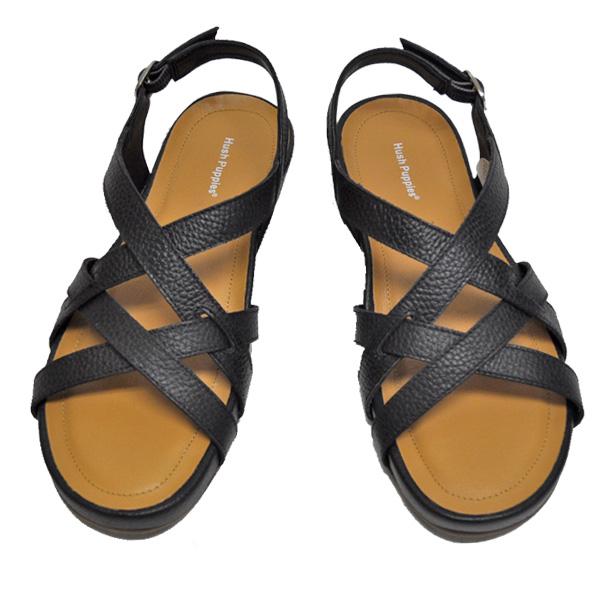 【新品】Hush Puppies コンフォート レザー クロス サンダル ハッシュパピー 靴 レディース Hush Puppies サンダル 天然皮革