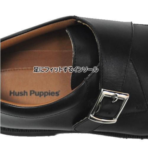 ビジネスシューズ メンズ ハッシュパピー Hush Puppies モンクストラップ 4E 靴 雪道対応 ソフトレザー 紳士靴 男性用 M0249NAT ブラック 黒｜northpride｜05