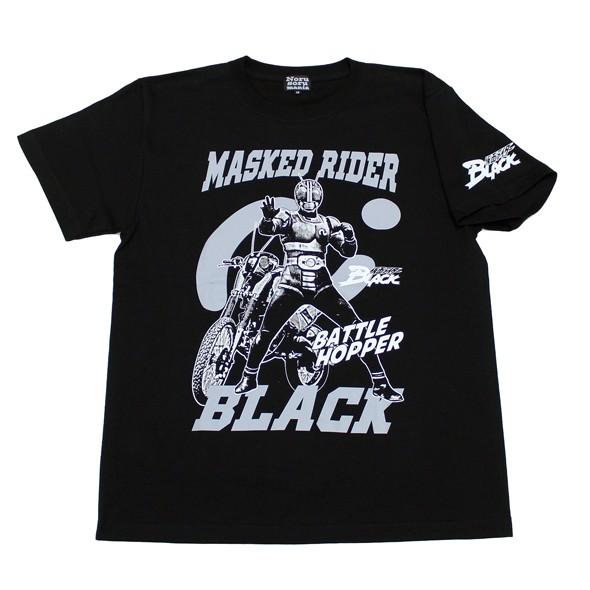 仮面ライダーBLACK「バトルホッパー」Tシャツ(ブラック)｜norusorumania